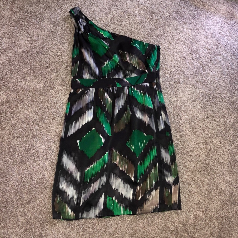 Tibi black and green dress